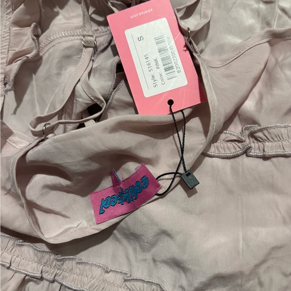 Edikted Light Pink Ruffle Blouse - Picture 3 of 3